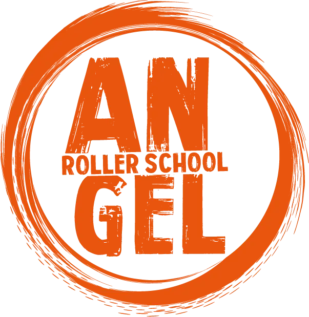 Logo de Angel Roller School, escuela de patinaje sobre ruedas.
